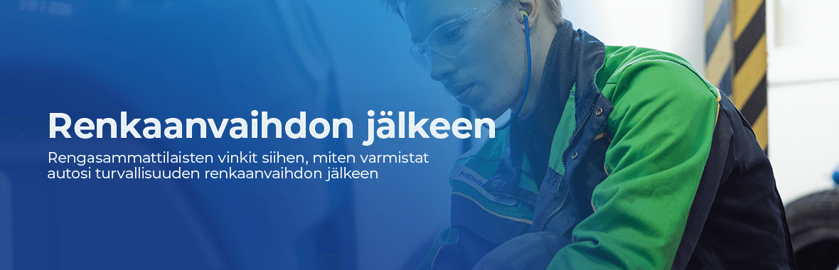 Renkaanvaihdon jälkeen