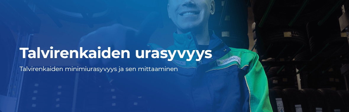 Talvirenkaiden minimiurasyvyys
