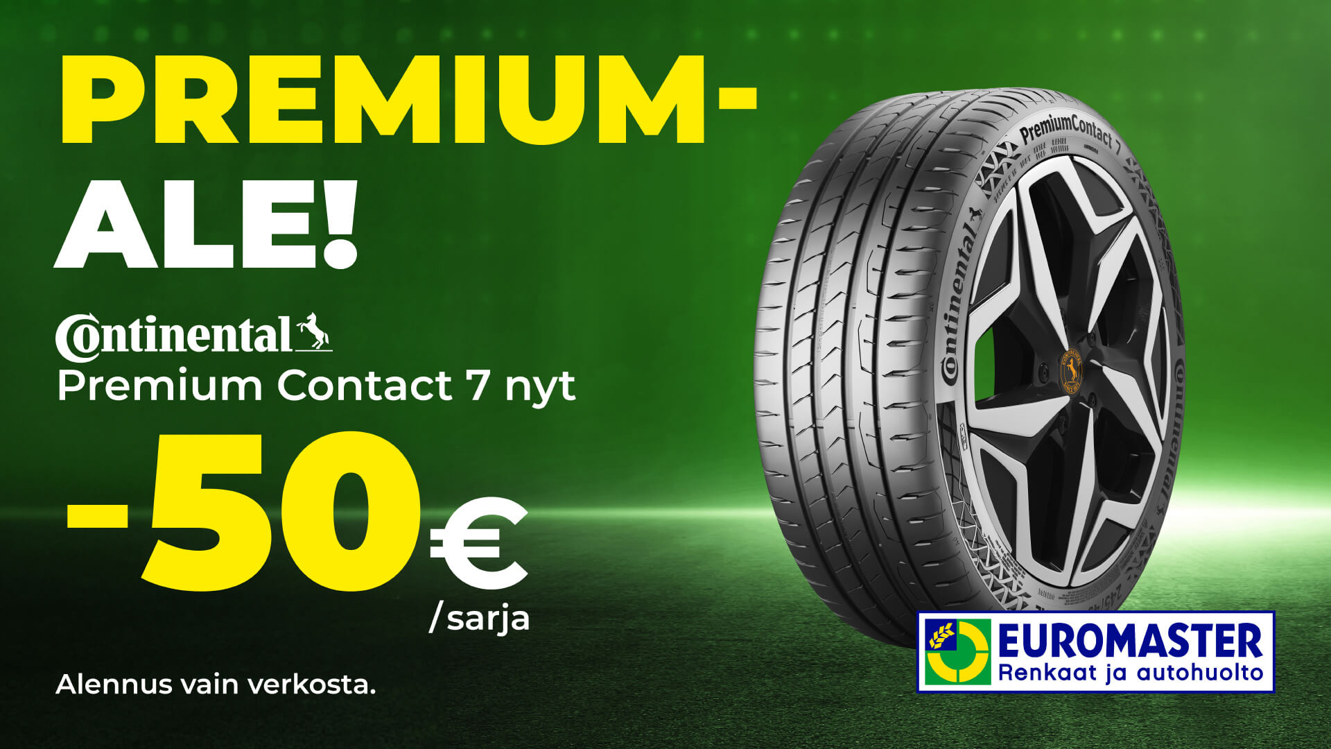 Continental Premium Contact 7 tarjoushintaan!