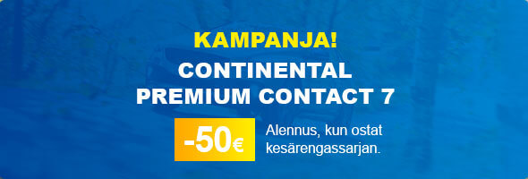 continental renkaat halvalla